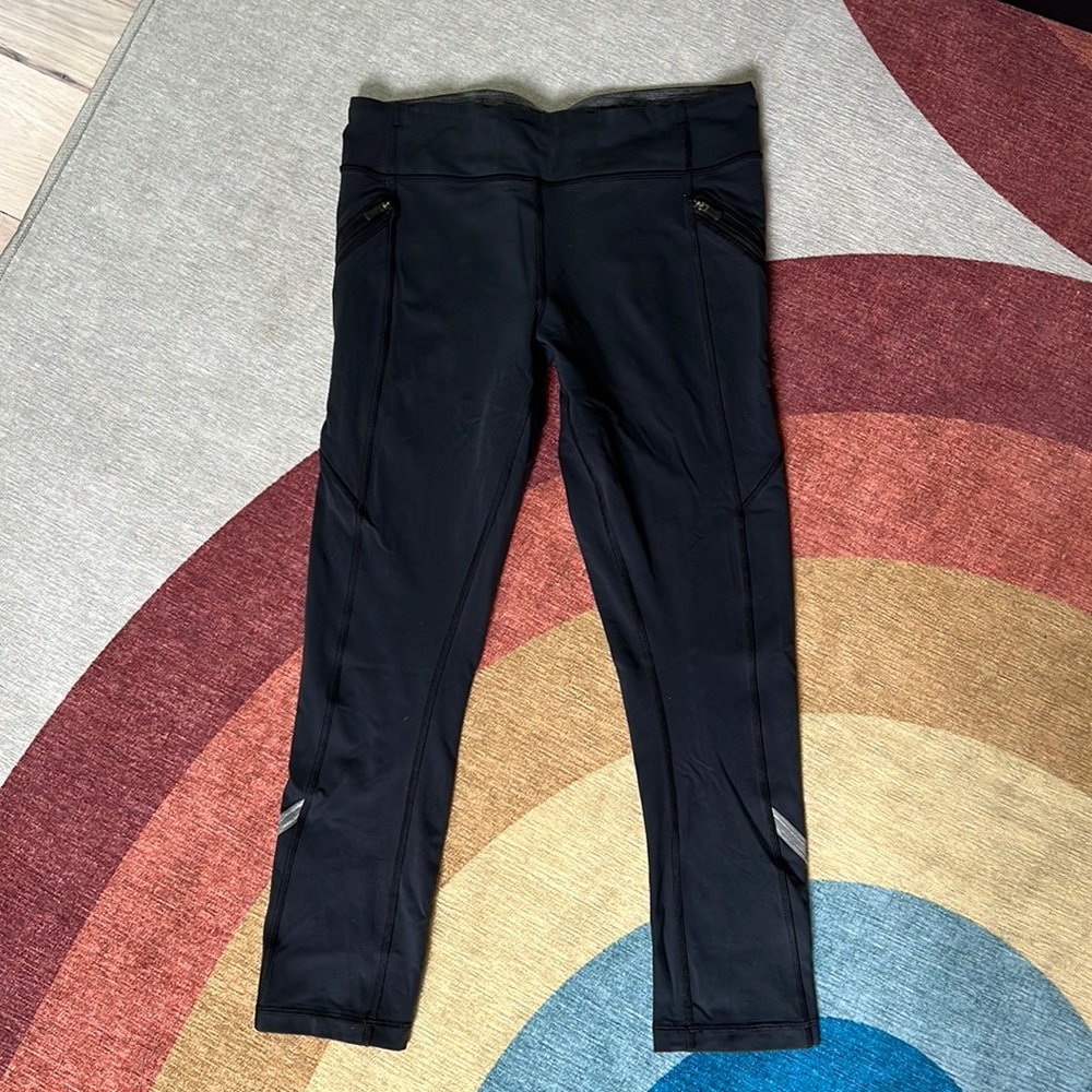 Lululemon zippered hip pocket running tights sz 6